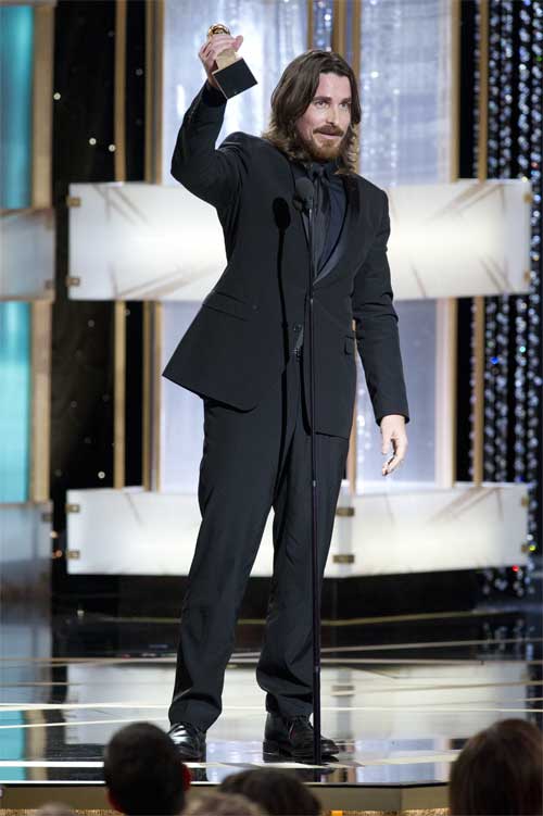 Christian Bale wins Golden Globe for Best Supporting Actor in THE FIGHTER